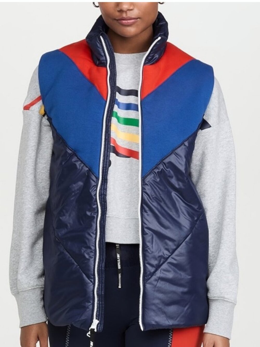 Staud x New Balance Puffer Vest color block